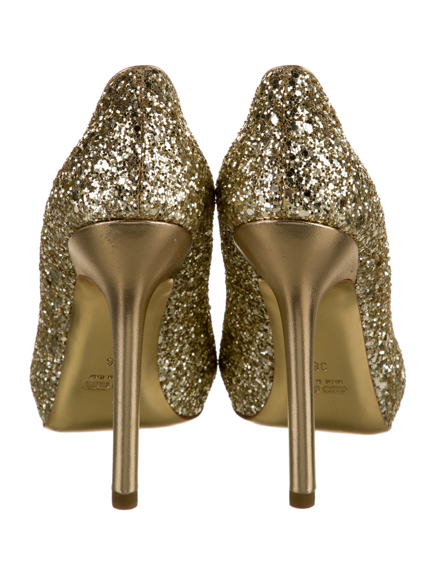 Miu Miu Glitter Glitter Accents Pumps